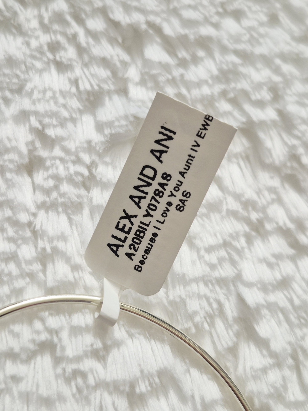 Alex and Ani Silver 'Aunt' Charm Bangle - Picture 6 of 6